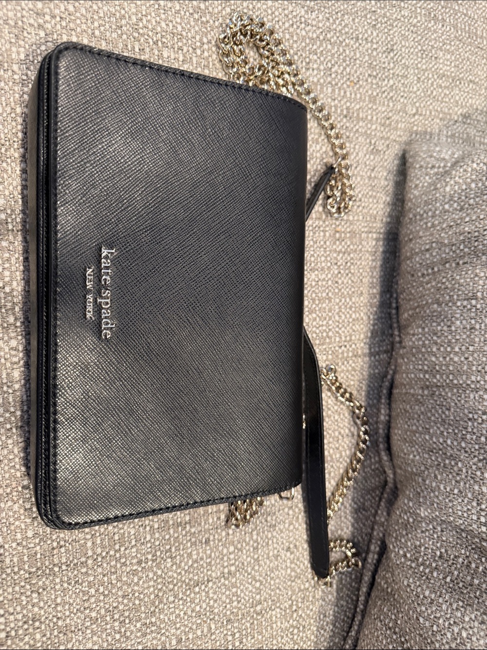 kate spade Black Madison willow  Leather Chain Crossbody